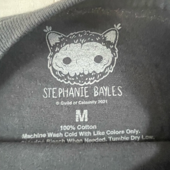 Stephanie Bayles Mushroom Art Cotton Shirt Medium - Picture 3 of 6